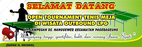 Gambar Contoh Spanduk Kegiatan Lomba Karyaku Olahraga Tenis Meja Cdr