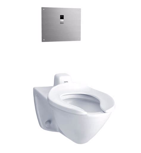 Toto Ct708ev Commercial Flushometer Wall Mount Elongated Bowl With 128