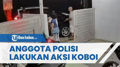 Viral Video Polisi Di Surabaya Lakukan Aksi Koboi Panik Istrinya