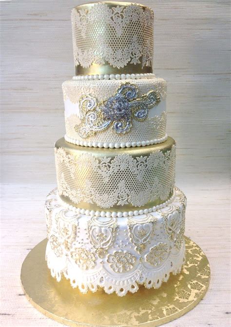 Goldlace Weddingcake By Wedding