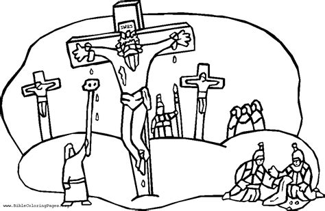 Coloring Page Jesus On The Cross Jesus Bible Coloring Pages