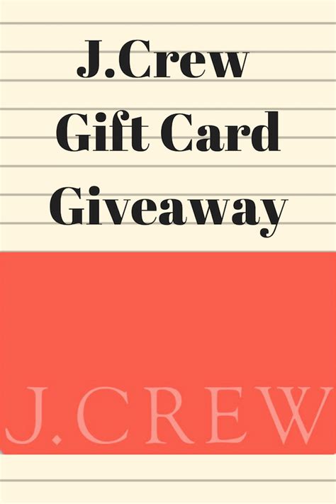 Gift a virtual visa or mastercard gift card instead! August J.Crew Giveaway | Crew gift, Giveaway, Gift card ...