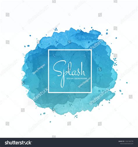 Elegant Blue Splash Watercolor Background Stock Vector Royalty Free
