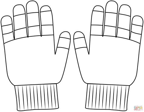 Dibujo De Guantes Para Colorear Dibujos Para Colorear Imprimir Gratis