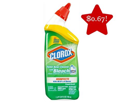 Add to list clorox® ultra clean toilet tablets bleach, 3.5 ounces each, 2 count/pk. Clorox Toilet Bowl Cleaner Only $0.67