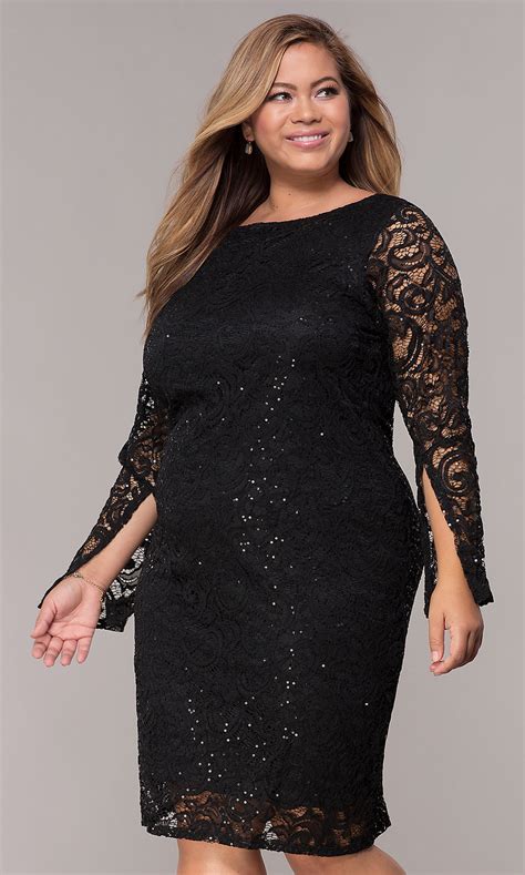 Find great deals on plus size dresses at kohl's today! Long-Sleeve Sequin-Lace Short Plus-Size Party Dress