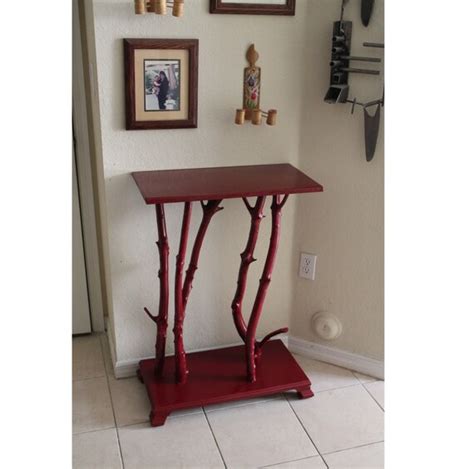 Red Tree Branch Sideend Table Rectangular Table By Woodmajestic