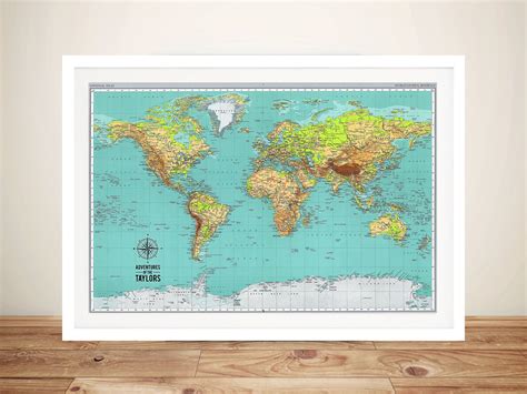 personalised push pin world map canvas wall art pictures australia