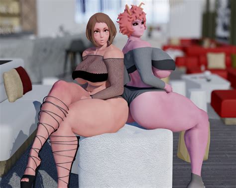 Rule 34 2girls 3d Ass To Ass Back To Back Big Breasts Black Sclera