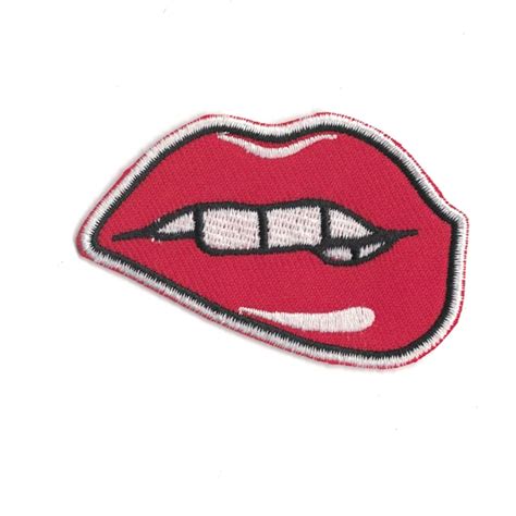 Rose Red Lips Patches Garment Accessories Embroidered Sewing Iron On