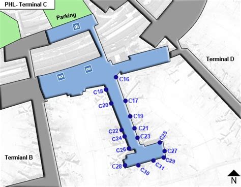 Philadelphia Airport Phl Terminal C Map