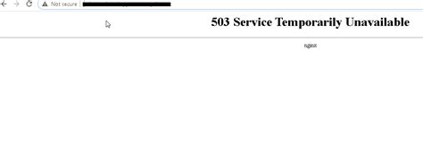 503 Service Temporarily Unavailable After Successful Deployment
