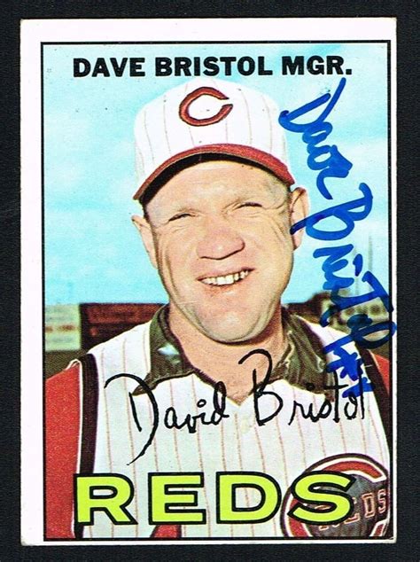 Dave Bristol 21 Signed Autograph Auto 1967 Topps Baseball Trading Card At Amazons Sports