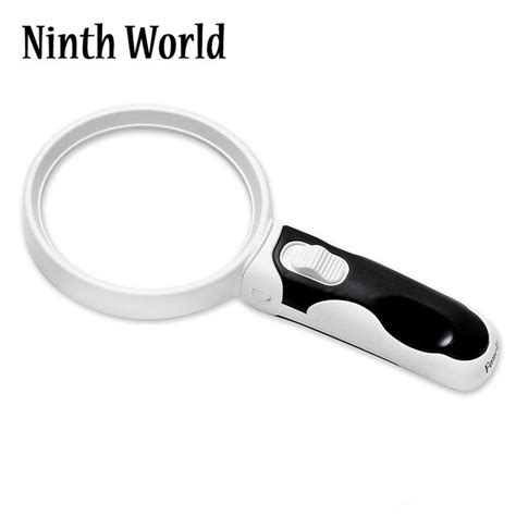 20x Dual Led Lights Handheld Strong Magnifying Glass Best Jumbo Size