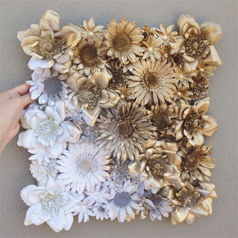 Tape different fresh and faux flowers on the wall using tape, and that's it. joy & caffeine: DIY FLORAL OMBRÉ WALL ART
