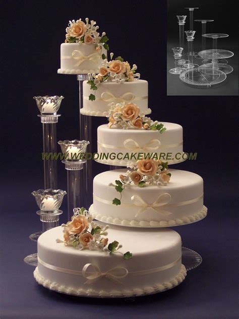 5 Tier Cascading Wedding Cake Stand Stands 3 Tier Candle Stand Ebay