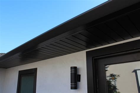 Soffits Fascia And Angle Face Gutters In Dark Bronze Aluminum Long