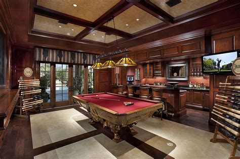12 Billiards Rooms With Wet Bars Homes Of The Rich