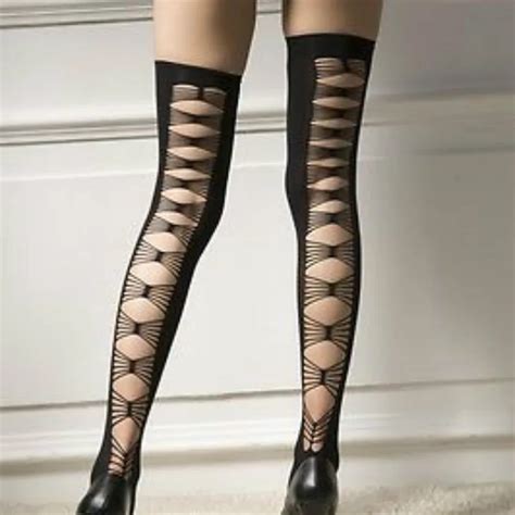 buy sexy women lady lace top stay up thigh high stockings pantyhose long from