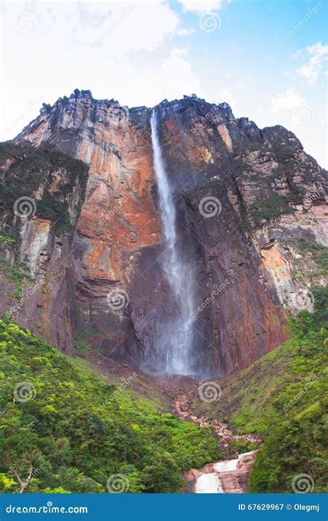 Angel Falls Venezuela Stock Image Image Of Landscape 67629967