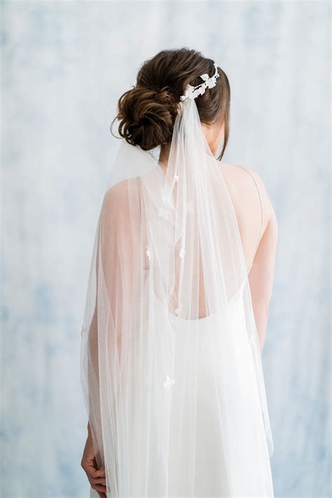 Julietta Draped Petal Wedding Veil | Sash and Veil | Artisan Veil Maker