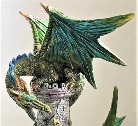 Medieval Dragon Wizard Castle Sculpture Statue Dracula Gothic Knight