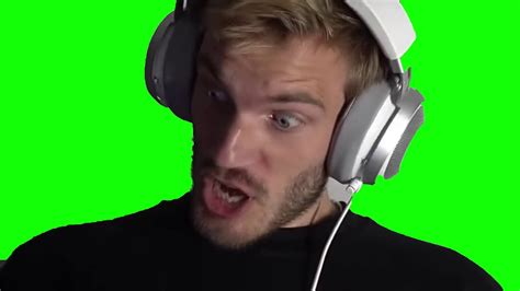 Pewdiepie Shocked Face Green Screen Video Editing Source Youtube