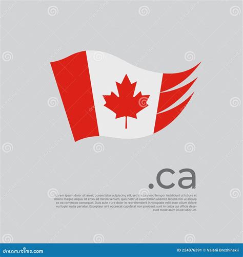 Canada Flag Canadian Flag Painted With Abstract Brush Strokes On A
