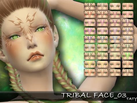 Simsworkshop Tribal Face By Taty • Sims 4 Downloads