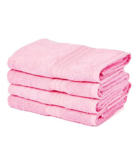 Pink 35 Hand Towel Set Of Four Hand Towel Sets Spa Hand Towels