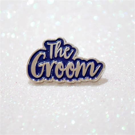 The Bride And The Groom Wedding Enamel Lapel Pin Set By Wedfest