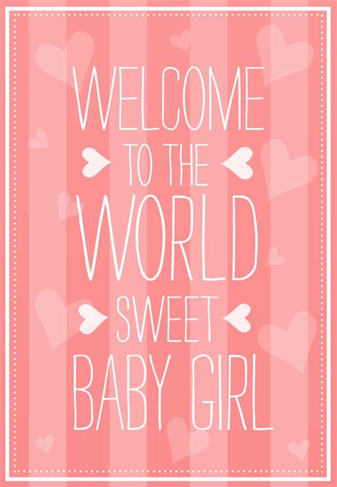 Welcome To The World Baby Shower And New Baby Card Greetings Island