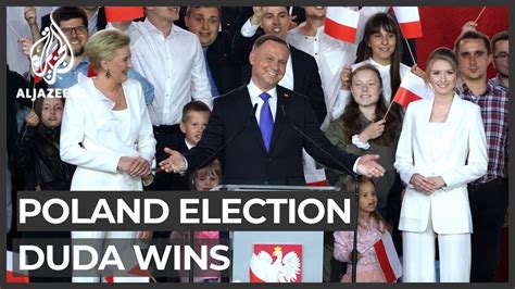 Poland S Incumbent Andrzej Duda Narrowly Wins Presidential Vote Youtube