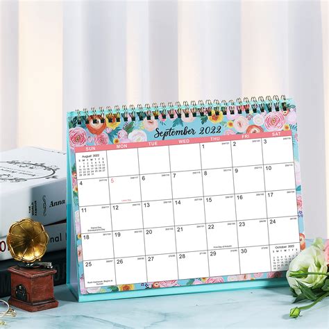 2022 Desk Calendar Standing Flip Calendar With Premium White Paper