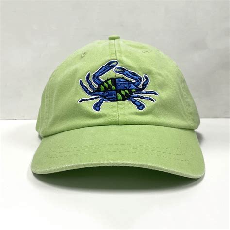Lime Green Maryland Flag Crab Baseball Hat Route One Apparel