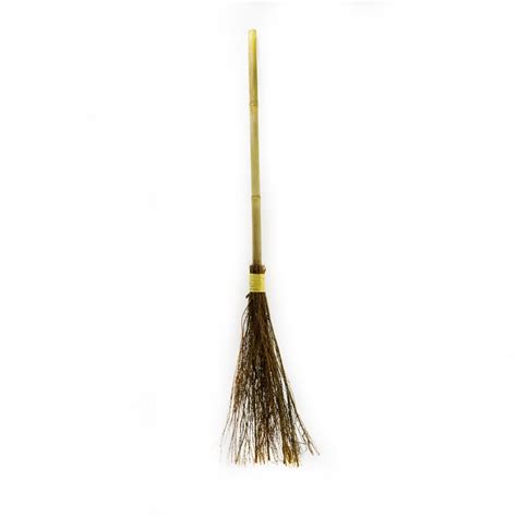Flying Witch Broom Stick Natural Straw Toy Broomstick Halloween Costume
