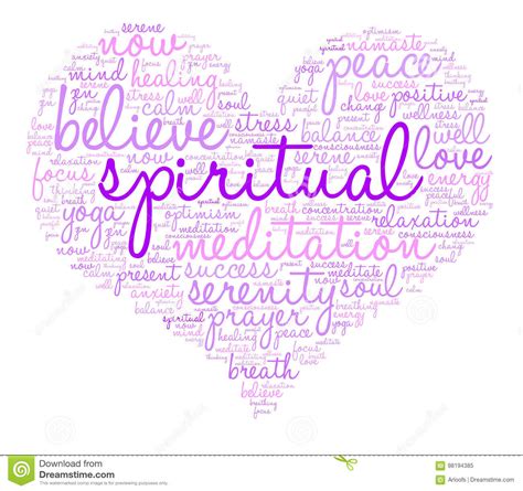 Spiritual Word Cloud Stock Illustration Illustration Of Serene 98194385
