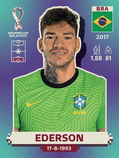 Ederson Copa Do Mundo Figurinhas Da Copa Imagens De Futebol