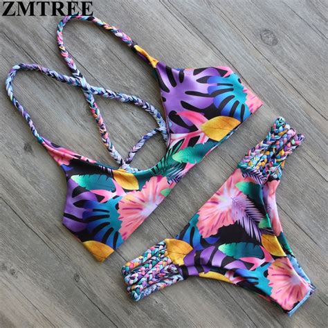 Buy Zmtree Brand 2017 Newest Bikinis Floral Printed