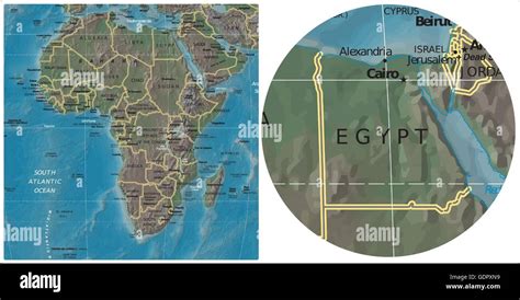 Egypt Map Of Africa High Resolution Stock Photography And Images Alamy