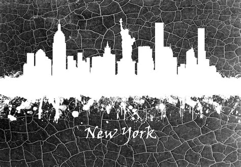 Premium Photo New York City Skyline Black And White