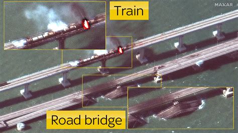 Ukraine War What Do Satellite Images Of The Kerch Bridge Explosion