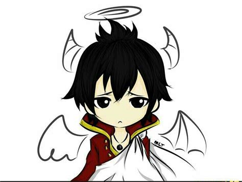 Zeref Dragneel Cute Chibi Angel Demon Fairy Tail Cartoni Animati