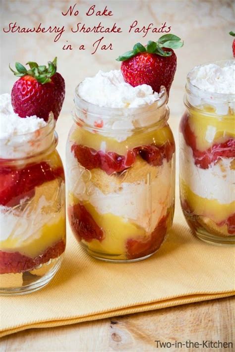 Strawberry Shortcake Parfaits In A Jar Two In The Kitchen Recipe