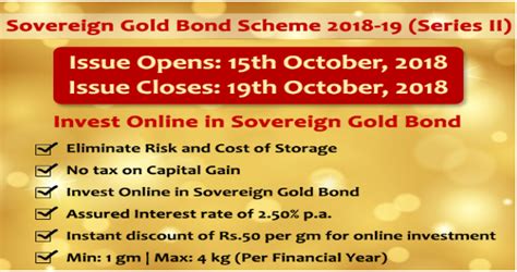 You can apply for the sovereign gold bonds if you are : Invest in Sovereign Gold Bond Scheme starting from 15th ...