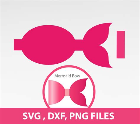 Mermaid Bow Svg Bow Svg 3D Bow Template PNG And SVG Dxf Etsy Bow
