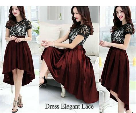 Trend di indonesia memiliki jenis rok yang sangat banyak. Dress Pendek "Elegan Lace Tosca" Model Terbaru Cantik & Murah