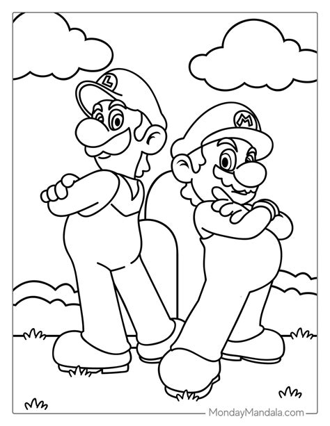 Mario Coloring Pages Free PDF Printables Mario Coloring Pages Super Mario Coloring Pages