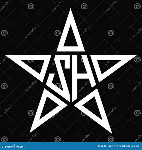Zh Logo Monogram With Star Shape Design Template Stock Vector Illustration Of Initial