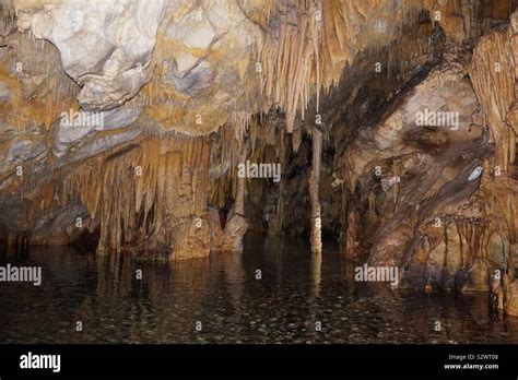 Limestone Caves Greece Stock Photo Alamy